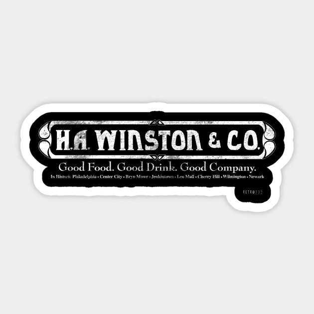 H.A. Winston's Sticker by Retro302